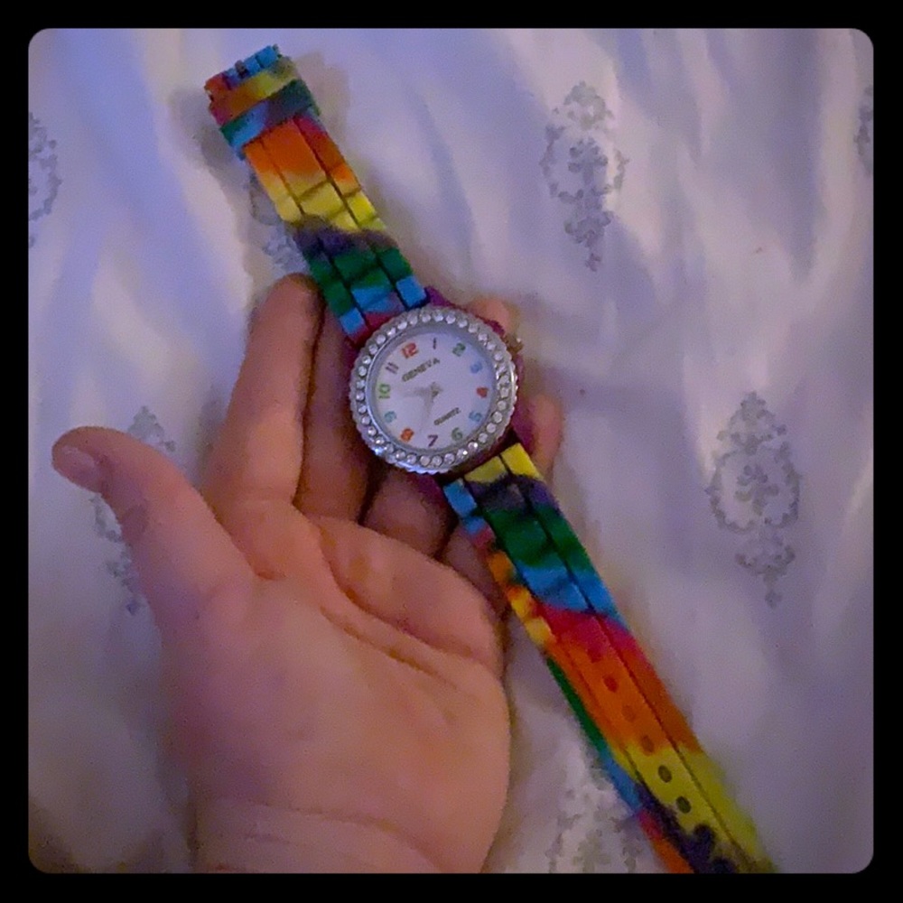 Rainbow girly watch